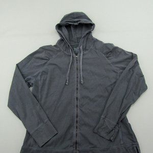 Woolrich Hooded Shirt Womens Size Large Full Zipper Drawstring Outdoors Hiking